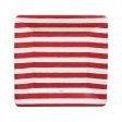 Red and White Stripe Sq Small Plates For Discount