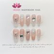 Pink Handmade Nails Press on Full Cover Professional Nails Manicuree Heart False Nails Japanese Wearable Artificial With Designs Online