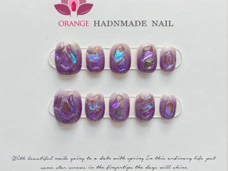 Expensive Press on Nail Korean Short Manicure Pre Decorated Full Cover Fake Nails With Rhinestones Wearable Handmade Finger Nail For Sale