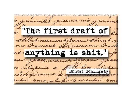 Ernest Hemingway First Draft Refrigerator Magnet (no.846) For Cheap