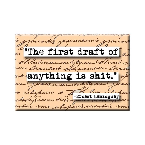 Ernest Hemingway First Draft Refrigerator Magnet (no.846) For Cheap