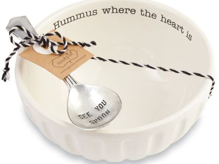 Hummus Bowl With Spoon For Sale