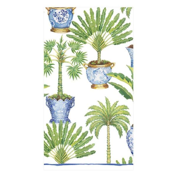 Potted Palms White Guest Towel Fashion