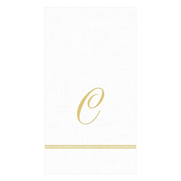 Hemstitch Script Guest Towels Supply