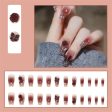 Trendy Crystal 3D Butterfly False Nail Tips Elegant Camellia Ballerina Manicure French Coffin Fake Nails Set Press on Nails Fashion