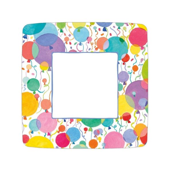 Balloons & Confetti Dessert Plate For Discount