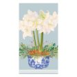 Potted Amaryllis Pale Blue Guest Towels Sale