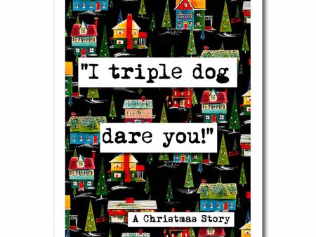 Christmas Story Triple Dog Dare Quote Blank Christmas Greeting Card (25c) Online Sale