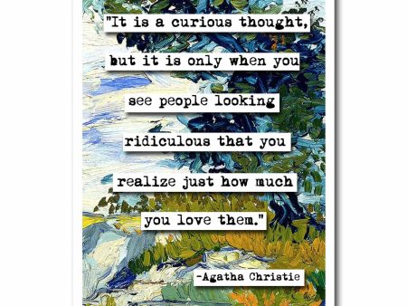 Agatha Christie Ridiculous Quote Blank Greeting Card Discount