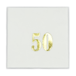 Gold Foil Number Beverage Napkins Sale