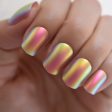 Short Matte Metallic Press On Nails Holographic Multi Color Shiny Squavol False Nails Fake Nails Art Fingernails Manicure Tips Online