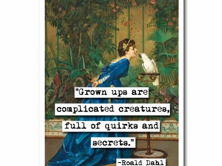 Roald Dahl Quirks And Secrets Quote Blank Greeting Card Discount