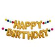 Garland Kit Gold Balloon  Happybirthday  For Sale