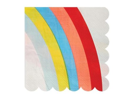 Rainbow Scallop Beverage Napkins Online Hot Sale