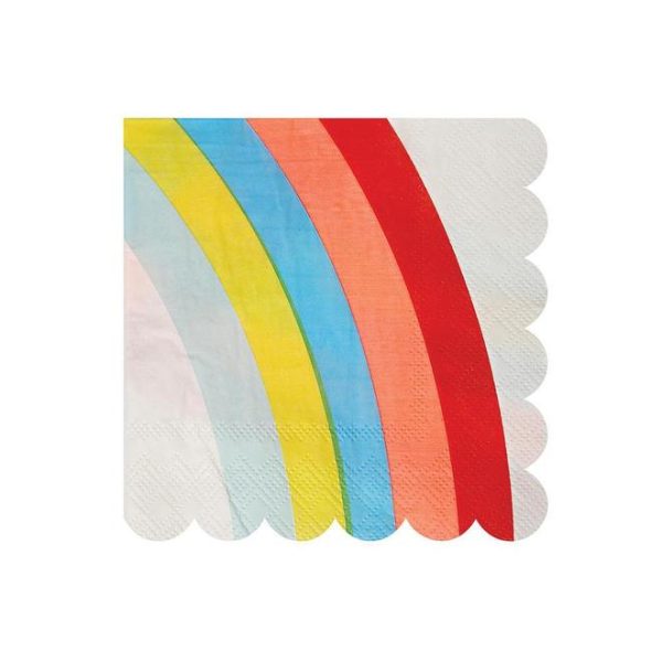 Rainbow Scallop Beverage Napkins Online Hot Sale