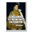 Oscar Wilde Badly Cast Quote Blank Greeting Card on Sale