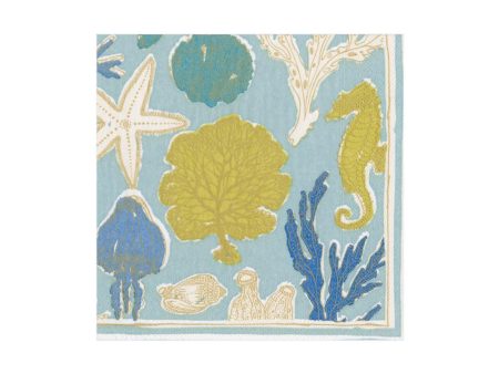 Sea Life Aqua Beverage Napkins Hot on Sale