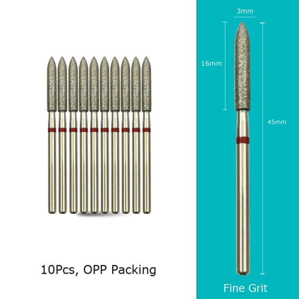 HYTOOS 10pcs Set Nail Drill Bits Diamond Cutters for Manicure Cuticle Burr Milling Cutter for Pedicure Nails Accessories Tools Cheap