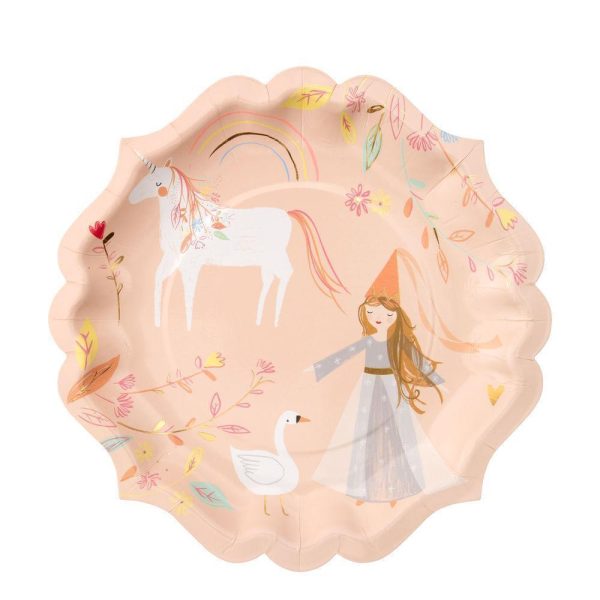 Princess And Unicorn Large Plates Online now