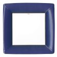 Grosgrain Border Navy Large Plates Hot on Sale