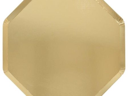 Gold Foil Hex Large Plates For Cheap