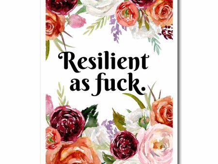 Resilient As Fuck Blank Greeting Card NSFW Online