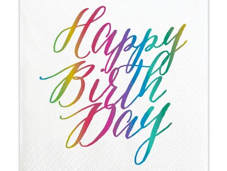 Birthday Rainbow Beverage Napkins For Cheap