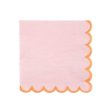 Pink And Coral Scallop Beverage Napkins Cheap