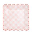 Light Pink Check Large Plates Online Hot Sale