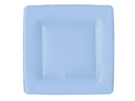 Grosgrain Lt Blue Sq Small Plates Sale