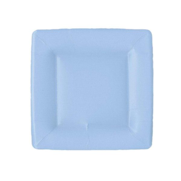 Grosgrain Lt Blue Sq Small Plates Sale