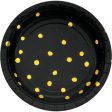 Black Velvet Gold Dots Small Plates Online Hot Sale