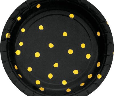 Black Velvet Gold Dots Small Plates Online Hot Sale