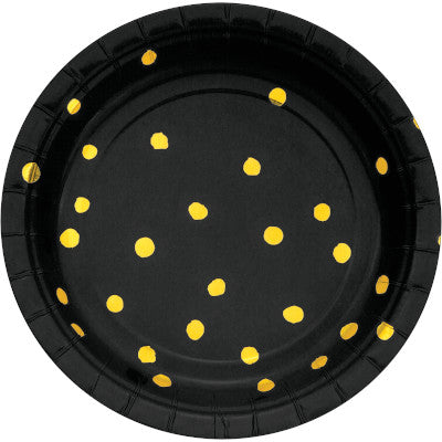 Black Velvet Gold Dots Small Plates Online Hot Sale