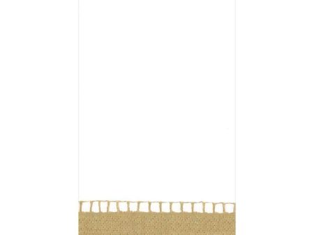 Linen Border Gold Guest Towel Hot on Sale