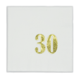 Gold Foil Number Beverage Napkins Sale