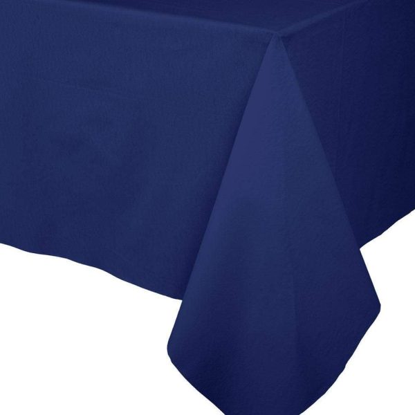 Navy Blue Paper Linen Table Cover Fashion