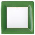 Grosgrain Border Hunt Green Large Plates Supply