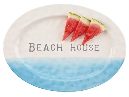 Beach House Ombre Oval Platter For Cheap