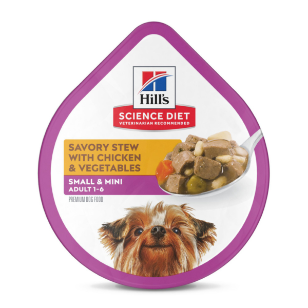 Hill s Science Diet Adult SM Paws Savory Stew with Chicken & Vegetables Dog Food Trays Discount