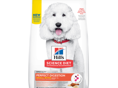 Hill s Science Diet Adult 7+ Perfect Digestion SM Bites Chicken, Whole Oats & Brown Rice Recipe Dog Food Discount