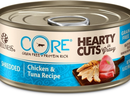 Wellness CORE Natural Grain Free Hearty Cuts Chicken and Tuna Canned Cat Food on Sale