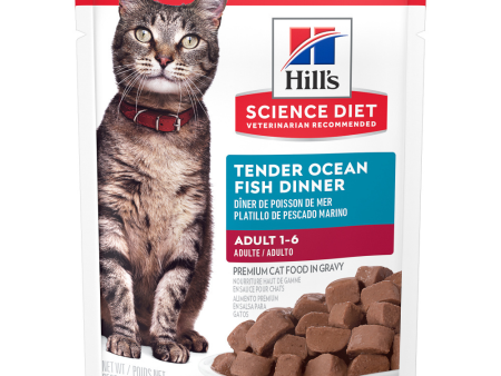 Hill s Science Diet Adult Tender Ocean Fish Dinner Wet Cat Food Pouches Cheap