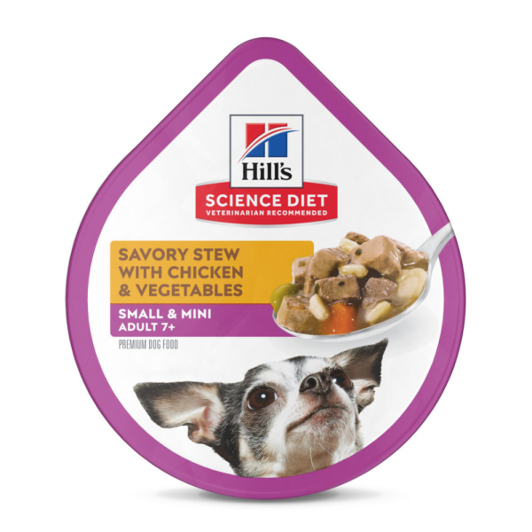 Hill s Science Diet Adult 7+ SM Paws Savory Stew with Chicken & Vegetables Dog Food Trays Discount