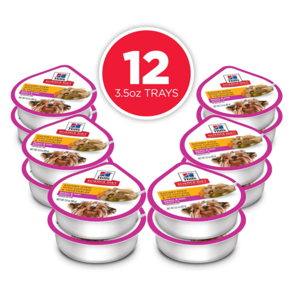 Hill s Science Diet Adult SM Paws Savory Stew with Chicken & Vegetables Dog Food Trays Discount