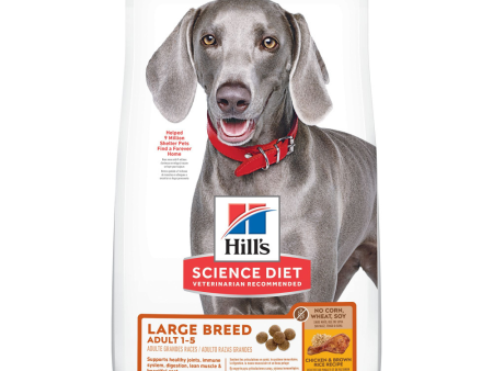 Hill s Science Diet Adult LG Breed No Corn, Wheat, or Soy Chicken & Brown Rice Recipe Dry Dog Food Supply