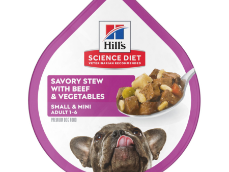 Hill s Science Diet Adult SM Paws Savory Stew with Beef & Vegetables Dog Food Trays Sale