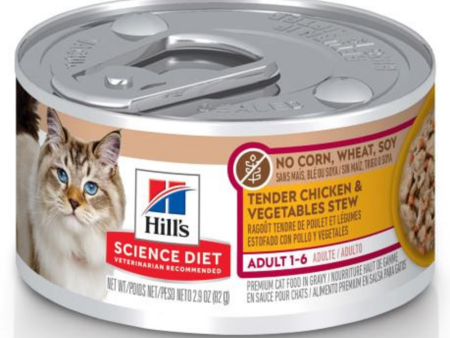 Hill s Science Diet Chicken & Vegetable Stew No Corn, Wheat, Soy Adult Wet Cat Food Supply